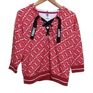 Zumba “Made With Love” Lace Up Hoodie Spicy Small